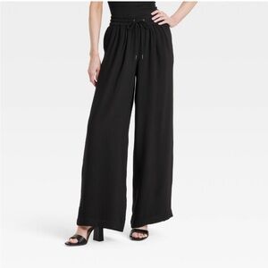 TARGET A New Day women’s high-rise modern gauze wide leg pants, small, black